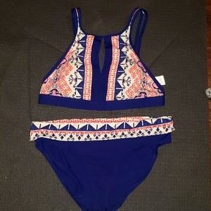 Skye Swimwear Temara Mercedes High Neck Bikini Top- TEMARA MID WAIST BOTTOM